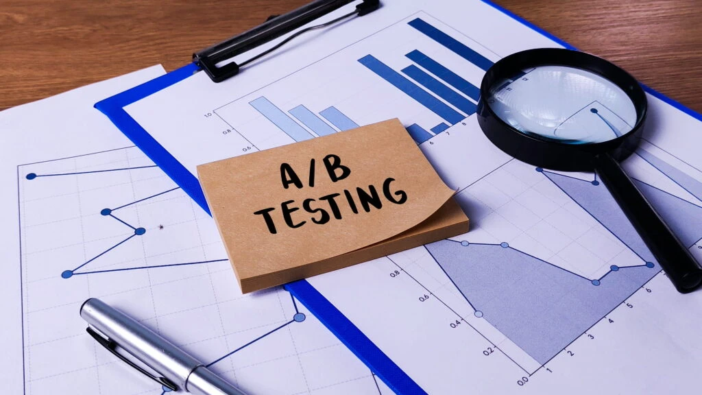 A/B Testing Website Date and reviewing data on charts.