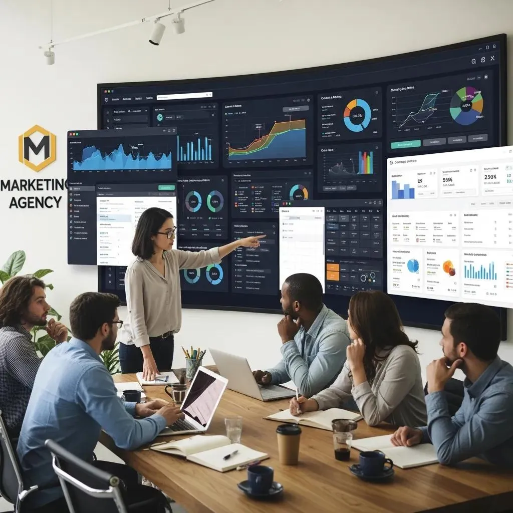Marketing team evaluating CMS integration for effective strategy