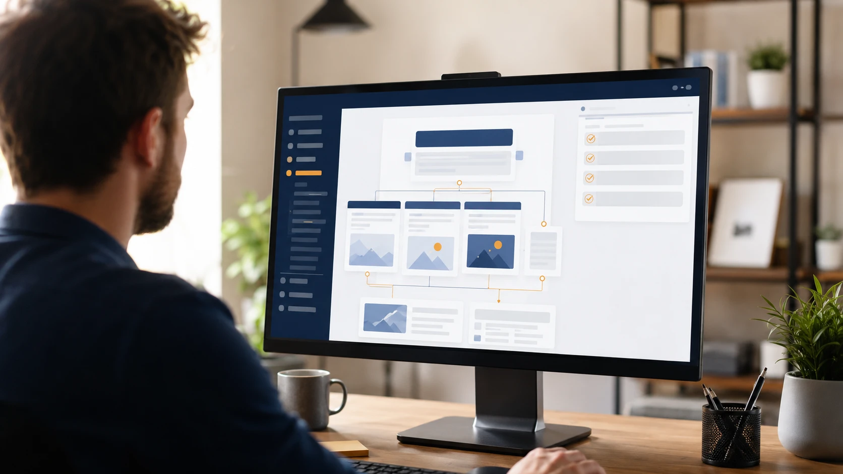 Web professional organizing page headings and internal links