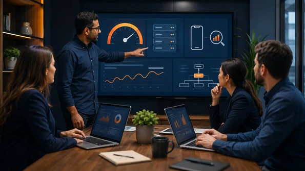 SEO team reviewing technical website performance