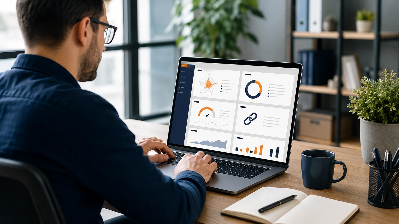 SEO specialist reviewing a complete website audit