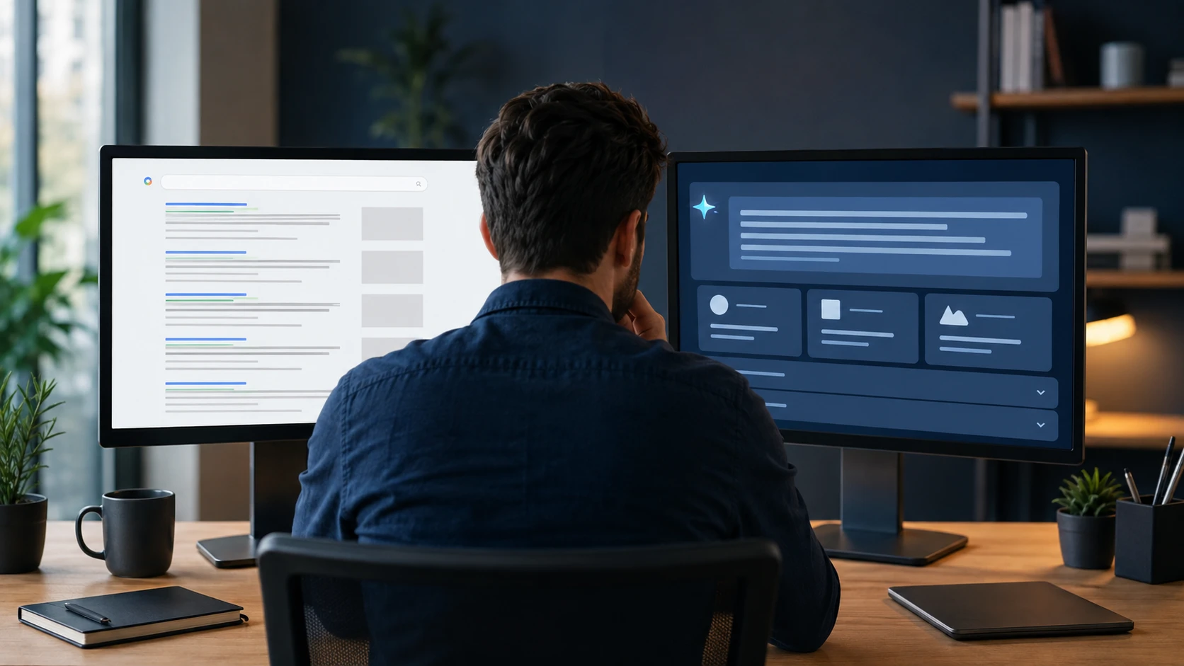 SEO strategist comparing AEO and traditional SEO